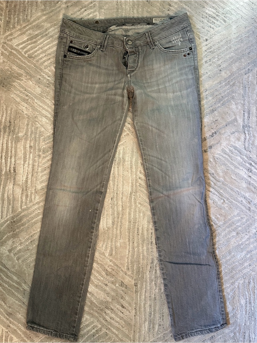 Vintage (circa 2005) Diesel Women's Gray Ankle Skinny Jeans